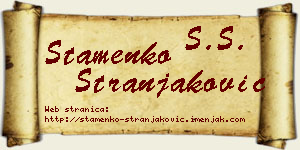 Stamenko Stranjaković vizit kartica